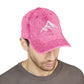 Vintage Embroidered Mountain Cap — Washed Red Dad Hat