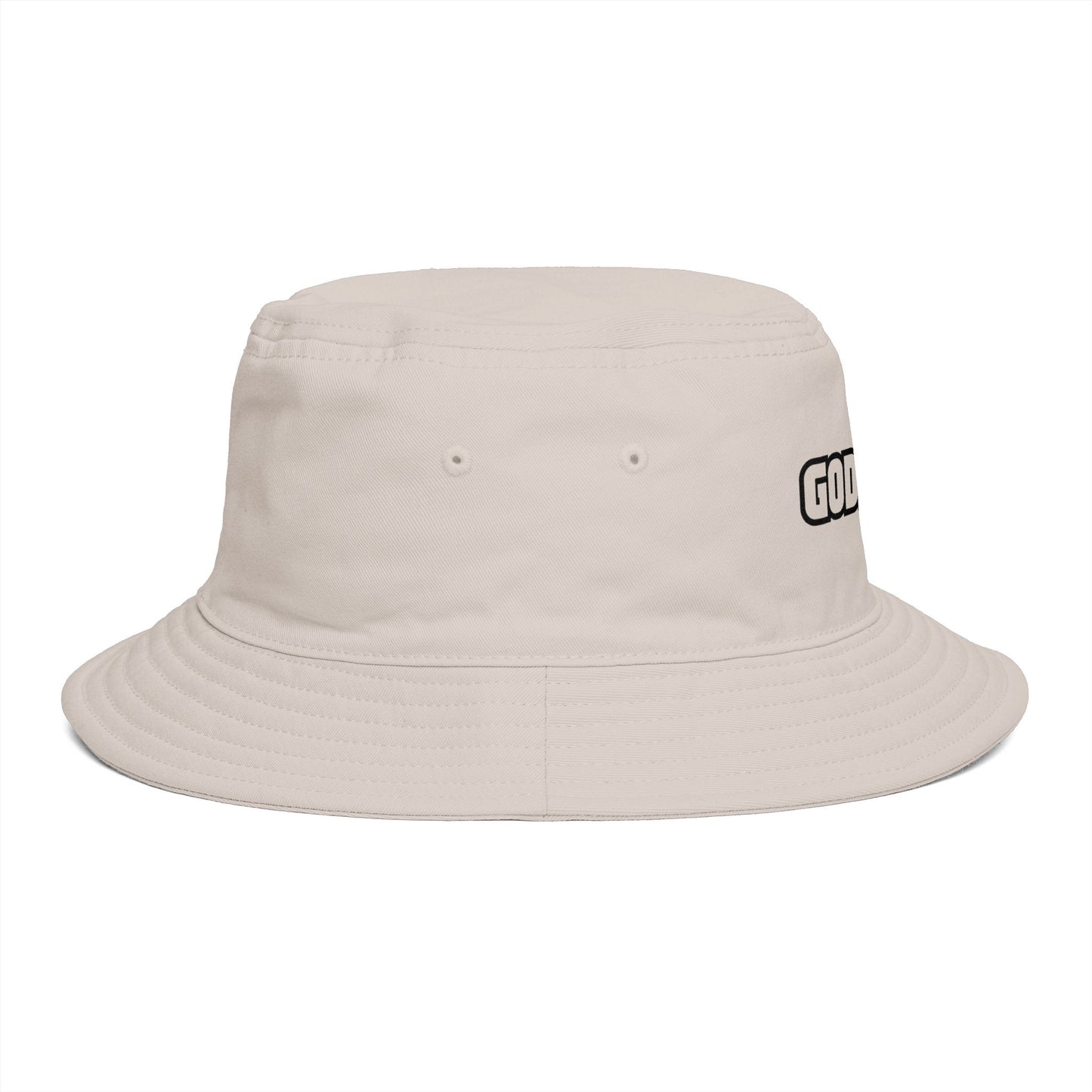 Godspeed Bucket Hat — Retro Script Embroidered Brown Sun Hat Hats Printify