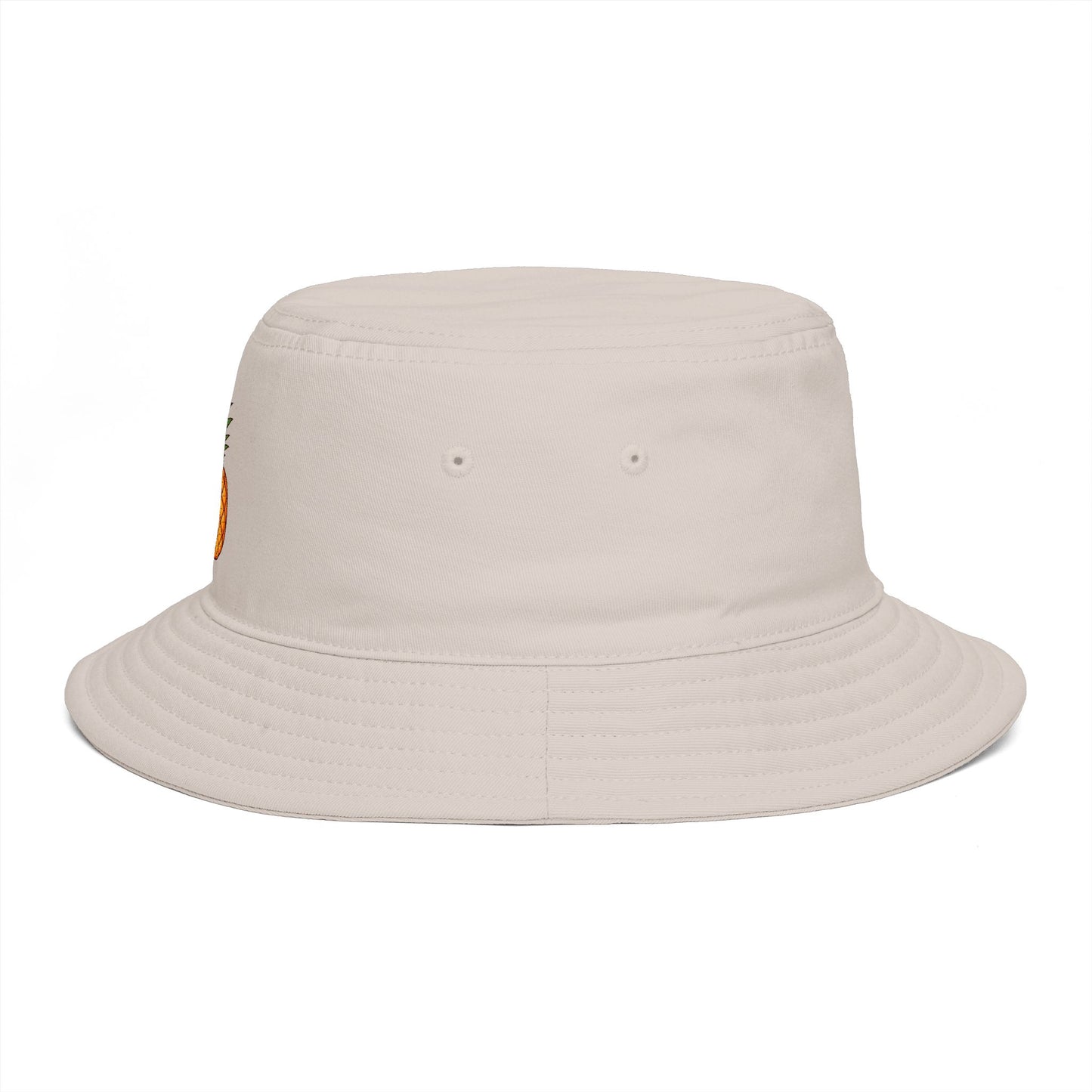 Pineapple Embroidered Bucket Hat — Tropical Summer Sun Hat Hats Printify