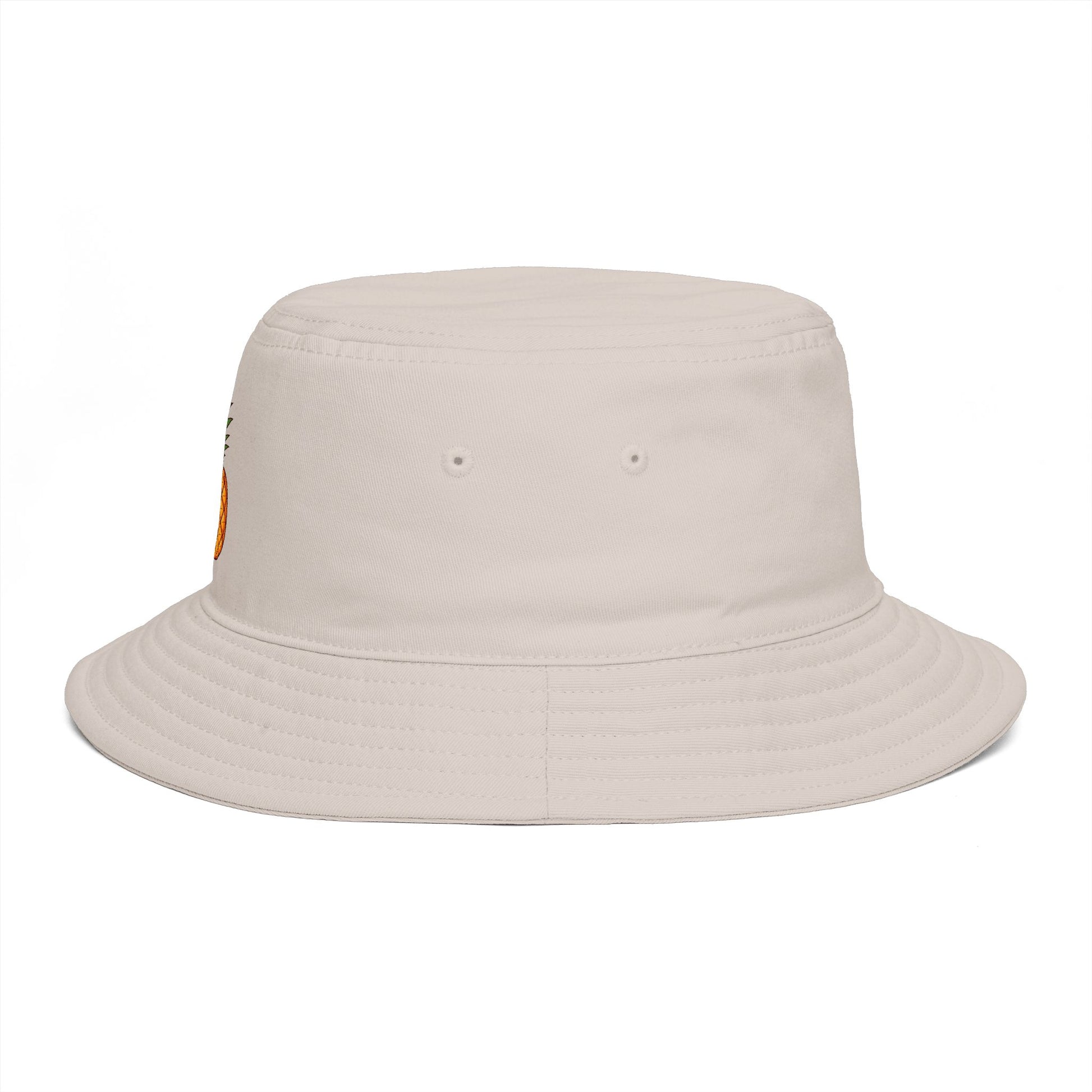Pineapple Embroidered Bucket Hat — Tropical Summer Sun Hat Hats Printify