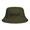 Schrute Farms Bucket Hat — Brown Retro Logo Farmwear Hats Printify One size Army