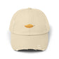 Distressed Black Cap with Golden Leaf Embroidery — Casual Fall Baseball Hat Hats Printify Stone One size