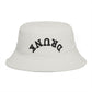 Drunk Arched Brown Bucket Hat – Retro Party & Festival Headwear