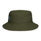 Coastal Bucket Hat — Brown Beach Sun Hat with 'COASTAL' Retro Text