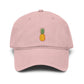Pineapple Embroidered Washed Baseball Cap Hats Printify One size Dusty Rose