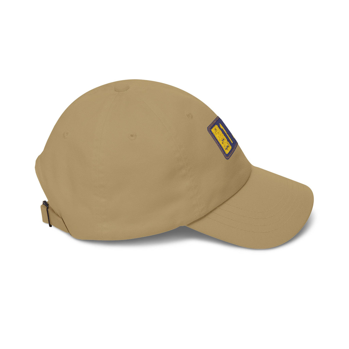 Dad Cap with Embroidered '130' Patch – Classic White Baseball Hat Hats Printify