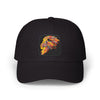 Dad Cap — Embroidered Fiery Lion Patch Baseball Hat Hats Printify One size Black