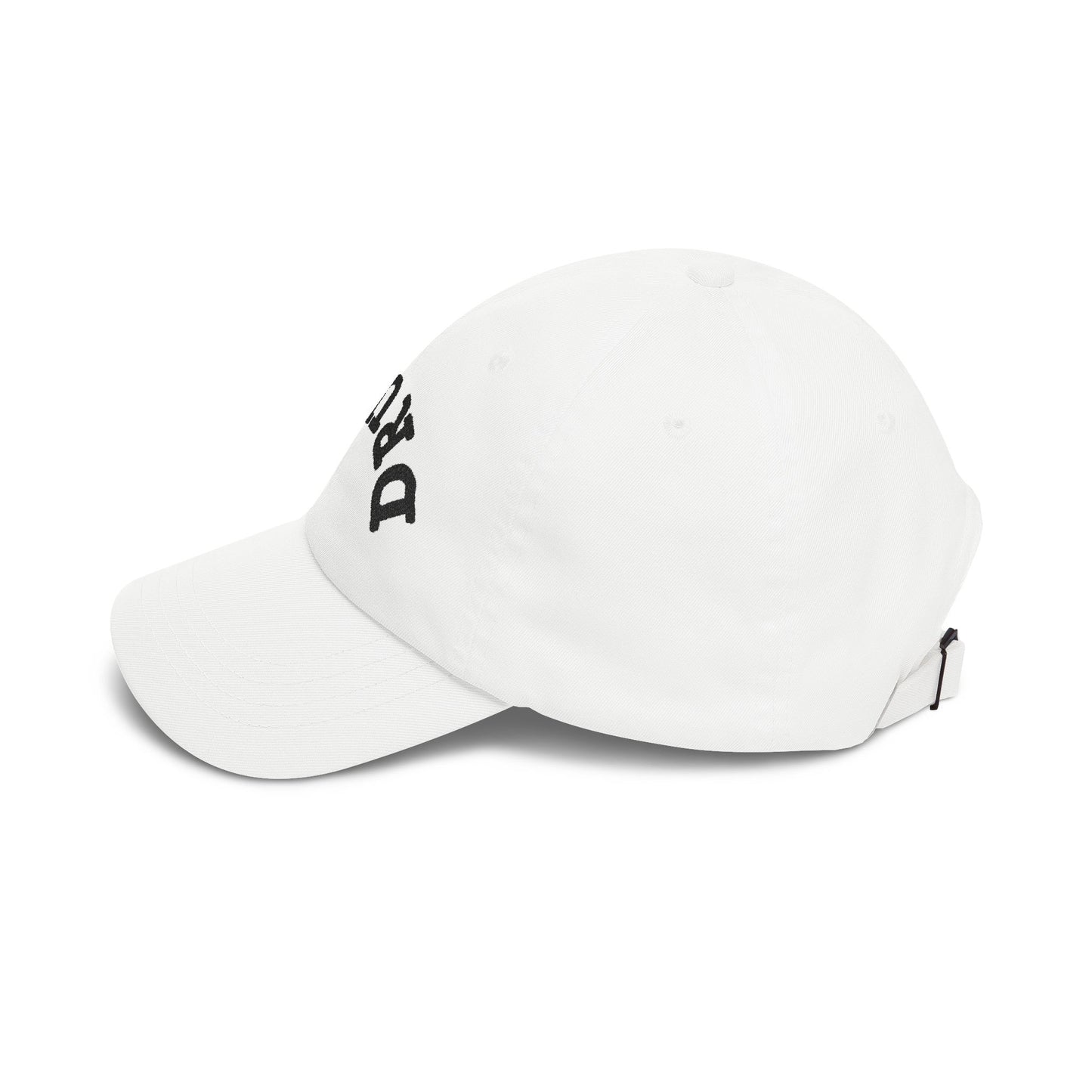 Dad Cap – 'DRUNK' Arch Embroidered White Baseball Hat