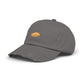 Distressed Black Cap with Golden Leaf Embroidery — Casual Fall Baseball Hat Hats Printify