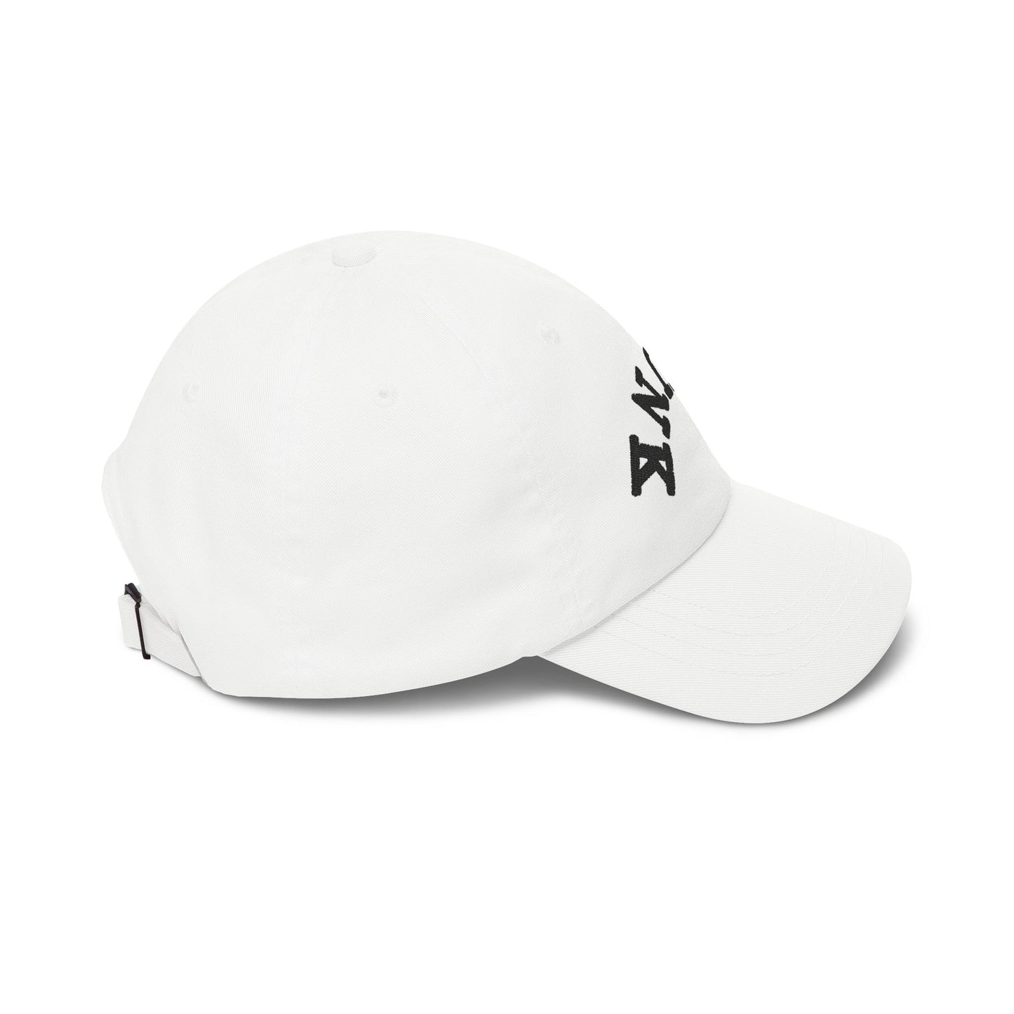 Dad Cap – 'DRUNK' Arch Embroidered White Baseball Hat