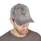Vintage Embroidered Cap - Retro Green Crest Logo Dad Hat Hats Printify