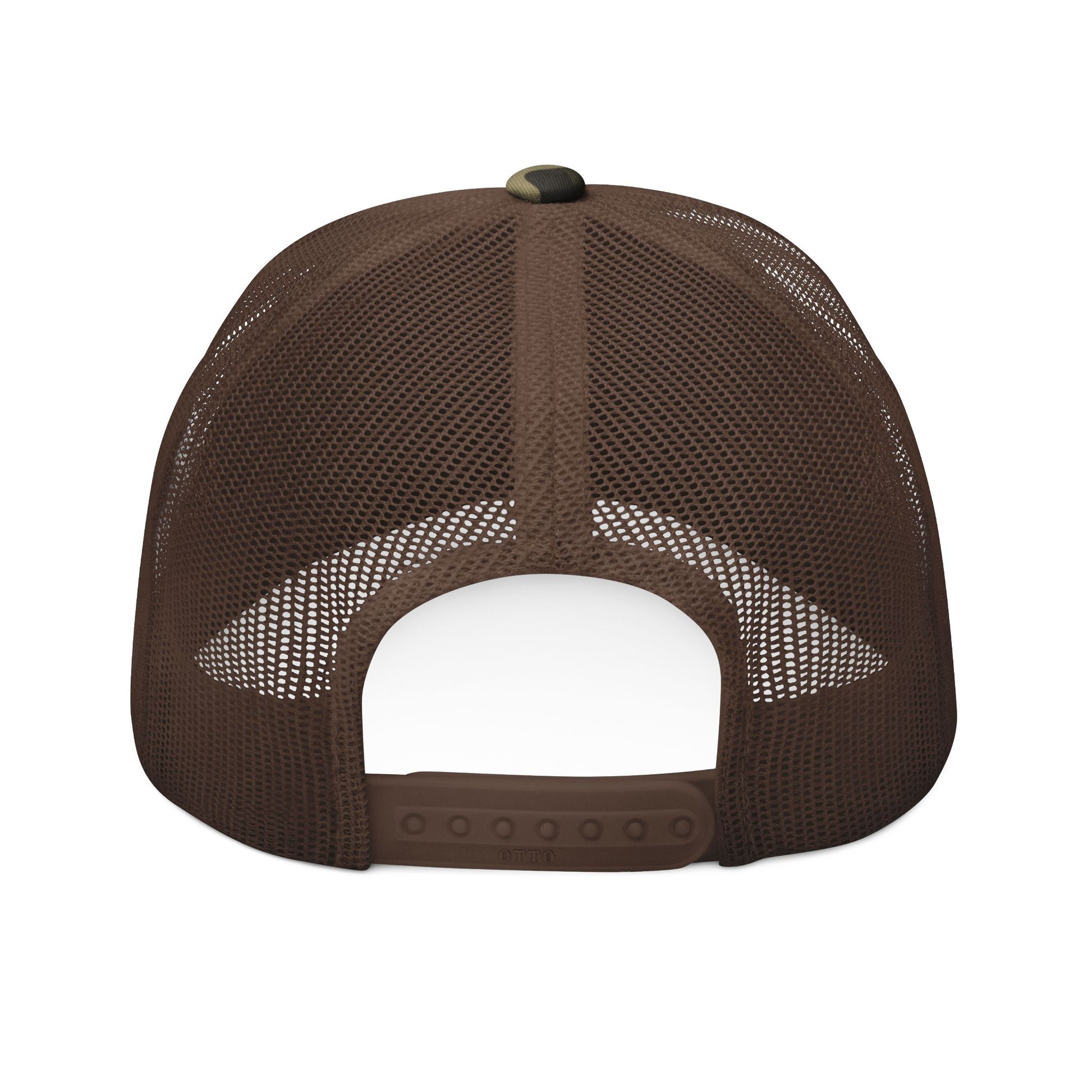 Camouflage Trucker Hat — Embroidered "Boomer" Patch Hats Printify