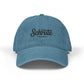 Schrute Farms Embroidered Denim Hat Hats Printify One size Blue