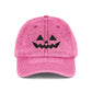 Vintage Pumpkin Face Halloween Cap Hats Printify One size Pink
