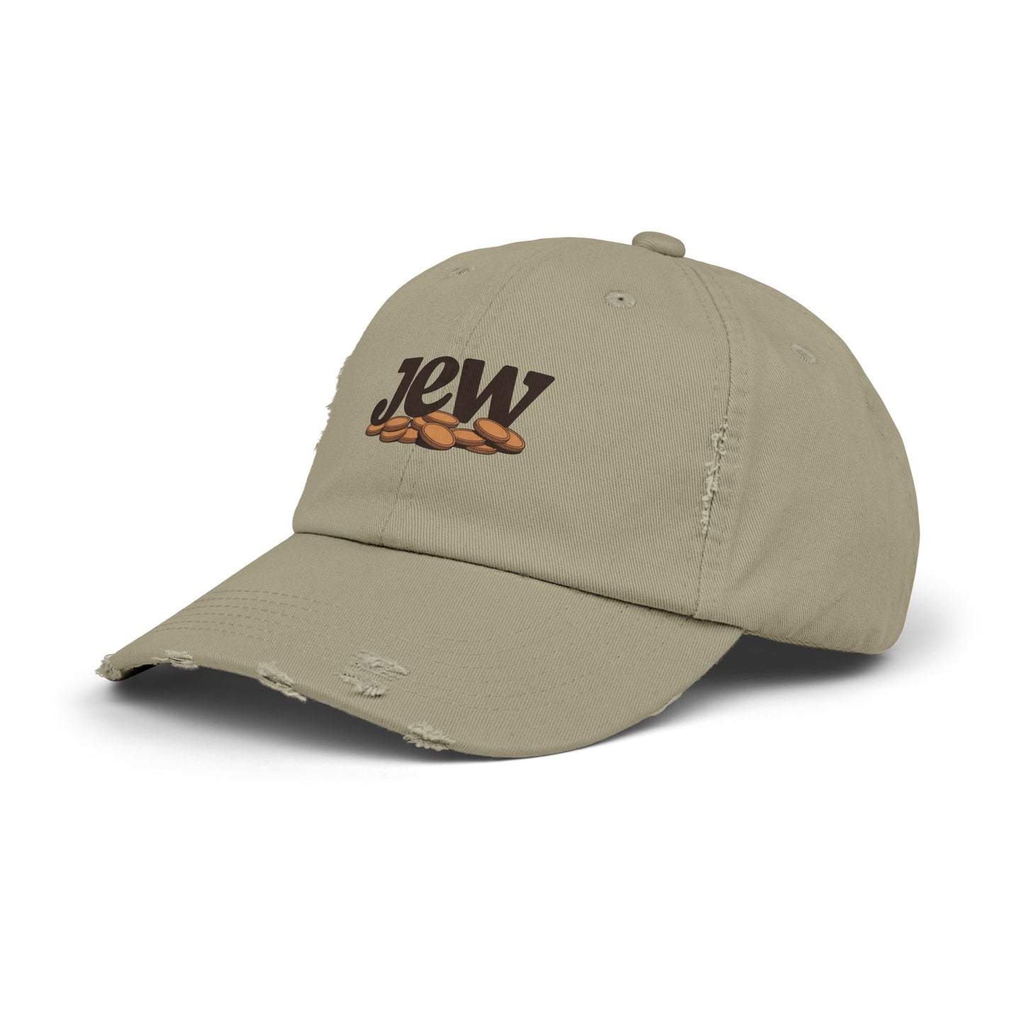 Distressed Coffee Bean Cap — Java Logo Dad Hat Hats Printify